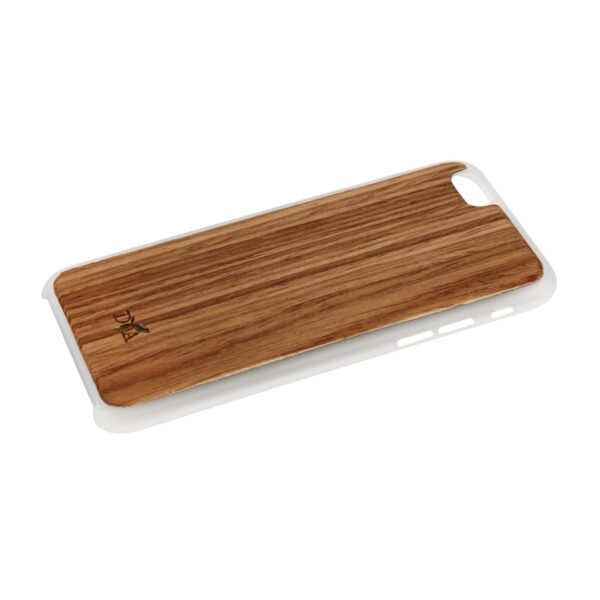 Coque en bois de noyer américain contour blanc