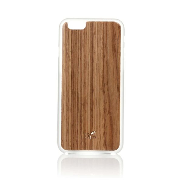 Coque en bois de noyer américain contour blanc