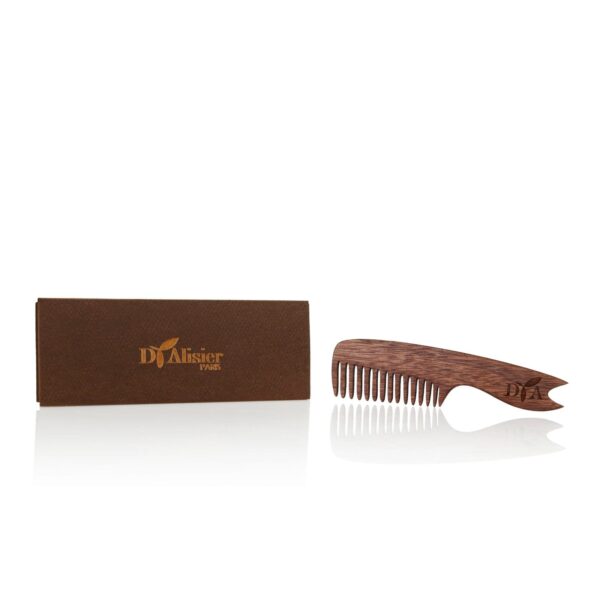 Natural wood comb with case
